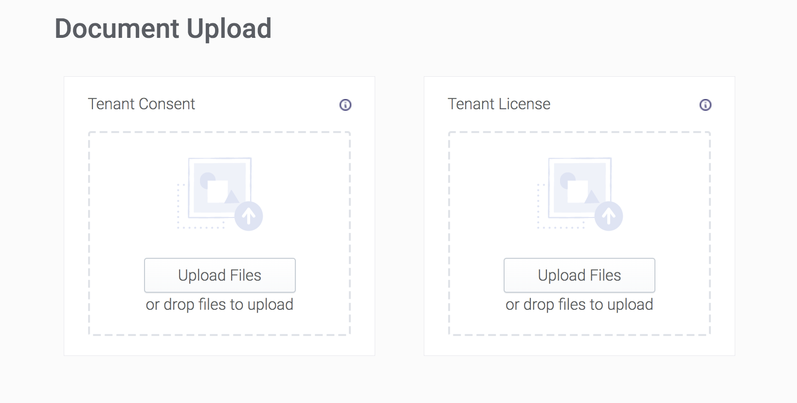 This is Step 1, Option 2, “Document Upload”, of how to screen tenants using SingleKey's platform. 
