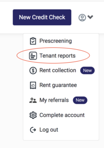 This is Step 4, “Tenant reports”, of how to screen tenants using SingleKey's platform.